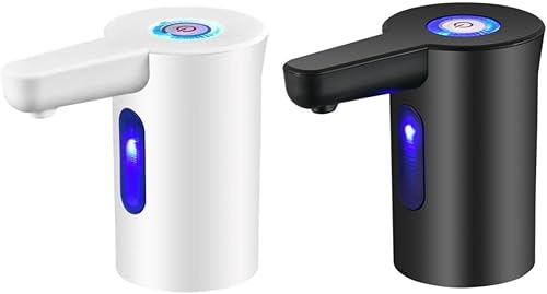 Dispensador de bomba de agua eléctrica recargable para botellas de 2 a 5 galones, dispensador de agua portátil con carga USB, operación de un solo