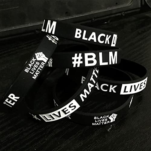 Baodan 1Pcs Black Lives Matter Silicone Bracelets Inspirational Motivational Wristbands Unisex Gifts For Teens Men Women Adults #TOP1