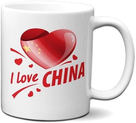 Caneca Eu Amo China I Love Presente Criativo Chinês