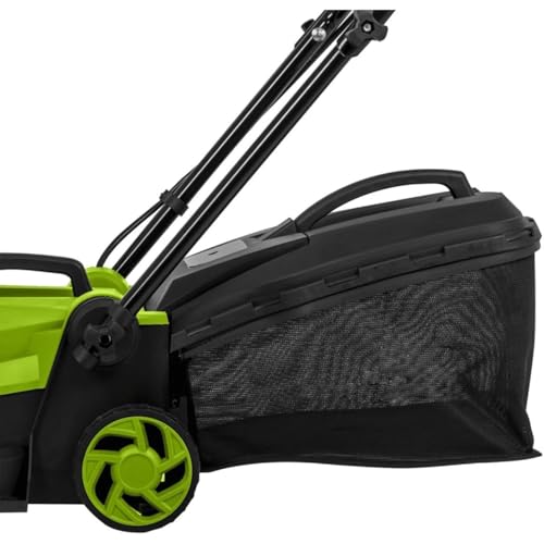 Cortacésped inalámbrico 20V con 2 baterías de Litio 2Ah y Cargador Doble – Cortacesped Electrico con Ancho de Corte 32 cm, depósito 30 L, 3 Alturas Ajustables - imagen 4