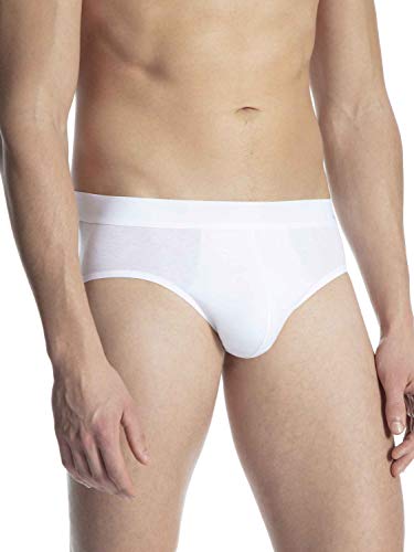 CALIDA Herren Cotton Code Elastikbund Slip, Weiß, 46-48 EU Cover