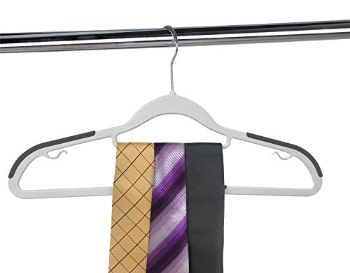 Finnhomy Bar Design Heavy Duty 50 Pack Plastic Hangers, Clothes Hangers with Non-Slip Pads, Great for Shirts, Pants, Scarves, Strong Enough for Coat, Gray by Finnhomy - Image 5