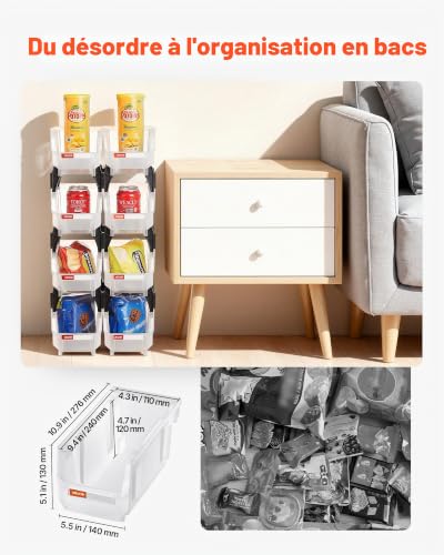 Petites pièces introuvables ? Utilisez ce bac à bec empilable transparent