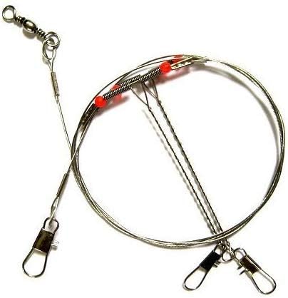 30" Wire Bottom Rigs, 25 Pcs, Black Stainless Steel Wire, for Saltwater Bottom Fishing, 90 lb Test Line, Ideal for Snapper, Grouper, and Bottom-Dwelling Gamefish