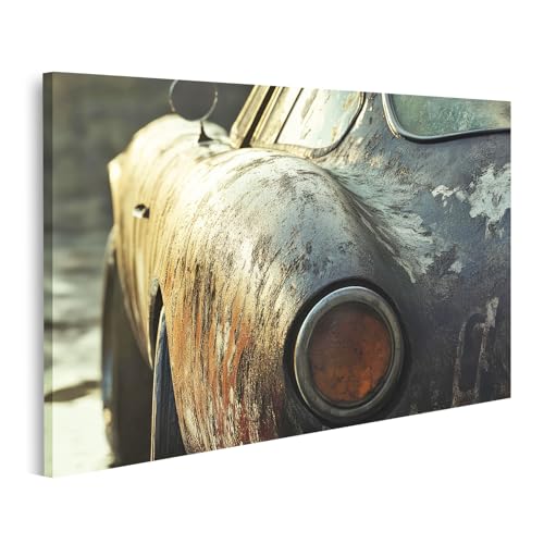 islandburner Cuadro sobre lienzo coche viejo con óxido y pátina cuadros murales póster
