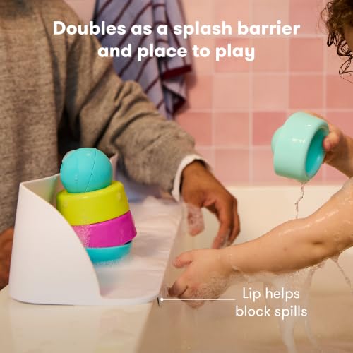 Image of Frida Baby Splash Bathtub Shelf Allows Kids to Splash with No Mess, Shelf Barrier Prevents Water from Escaping Out of the Tub, Extend & Use As Surface to Play On, Attaches to Tubs & Folds to Put Away