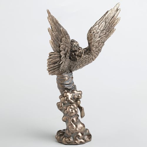 Estatua de Icarus en resina con acabado bronce miniatura 5