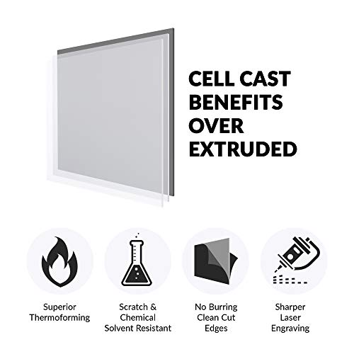 Simbalux SL-AS6-12X12 Acrylic Sheet Clear Cast Plexiglass 12 Inch X 12 Inch Square Panel 1/4 Inch Thick (6Mm) Transparent Plastic Plexi Glass Board With Protective Paper For Signs, Diy Display Projects, Craft, Easy To Cut thumb #4