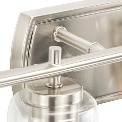 Progress Lighting Adley Collection 6-Light Clear Glass New Traditional Bath Vanity Light, Brushed Nickel, 48-1/2 in. by Progress Lighting - Image 8