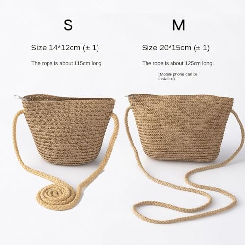 Handbag Shape Handmade Straw Summer Beach Bag (Pink 14 * 12cm)2