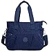 Big Handbag Shop - Grand sac en bandoulière et porté épaule unisexe en tissu imperméable avec multiple compartiments zipés et une poignée pratique - Bleu marine