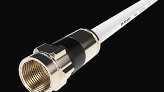 G-PLUG 40FT RG6 Coaxial Cable Connectors Set - High-Speed Internet, Broadband and Digital TV Aerial, Satellite Sky Cable Extension- Weather-Sealed Double Rubber O-Ring and Compression Connectors Black