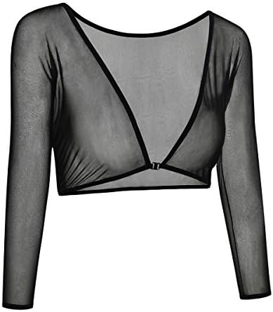 Women Long Sleeve Velvet Open Front Cardigan Cropped Bolero Shrug