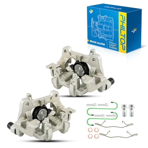 Image of PHILTOP Rear Brake Caliper for Ford Fusion Lincoln MKZ, Silver 2Pcs