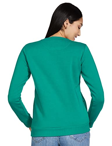 Image of Monte Carlo Embroidered Cotton Blend Round Neck Womens Sweatshirt