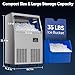 Coolski Commercial Ice Maker Machine, 150LBS/24H Ice Maker Machine with 35LBS Ice Storage Capacity, Freestanding Under Counter Ice Machine for Home Bar Office Restaurant