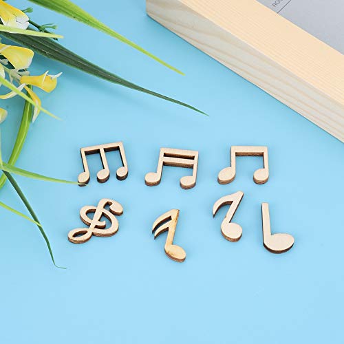 100Pcs Wooden Music Note Mixed Decorative Note Wood Slices For Concert Wedding Christmas Party Home Decorations(Wooden Music Note) #TOP3