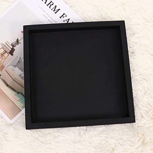 Cabilock Plant Saucer Plastic Plant Tray Flower Pot Saucer Square Saucer For Indoors Outdoor Plant Container Accessories (Black, Interior 8.9X8.9Inch) #TOP6