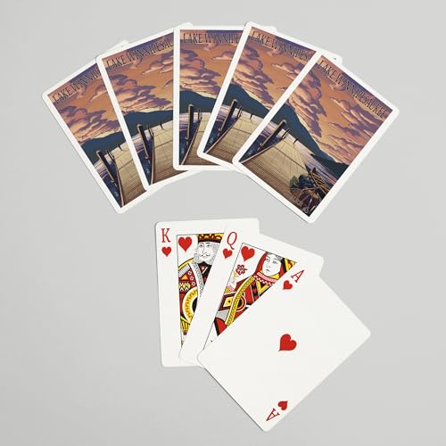 Baraja de 52 cartas tamaño póker scenic Lake Winnipesaukee miniatura 7