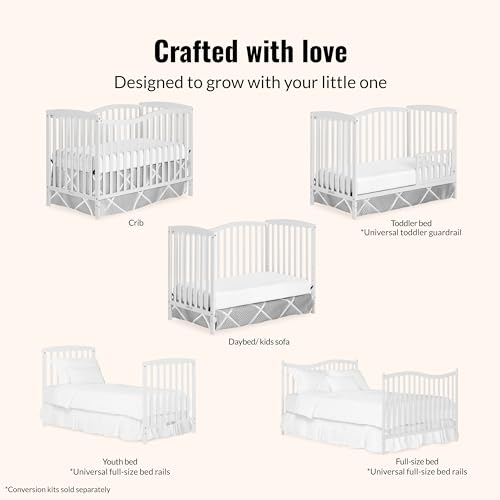 Image of Dream On Me Chelsea 5-in-1 Convertible Full Size Baby Crib, GREENGUARD Gold