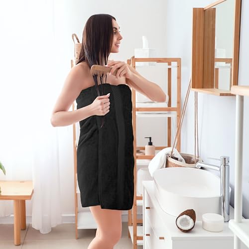 Image of Utopia Towels 6 Pack Medium Bath Towel Set, 24 by 48 Inches, 500 GSM 100% Ring Spun Cotton, Lightweight and Highly Absorbent Quick Drying Premium Towels for Hotel, Spa and Bathroom, Black
