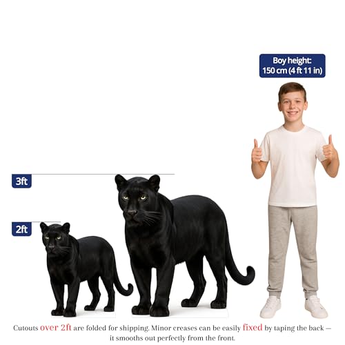 Image of Black Panther 2FT Life Size Cardboard Cutout - A Fun Animal Standup for Photo Booths, Birthday Parties, and Events