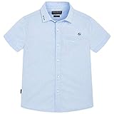 jungen hemd gr. 164  Mayoral - festliches Kurzarm Jungenhemd, hellblau - 6.124hb, Größe 164