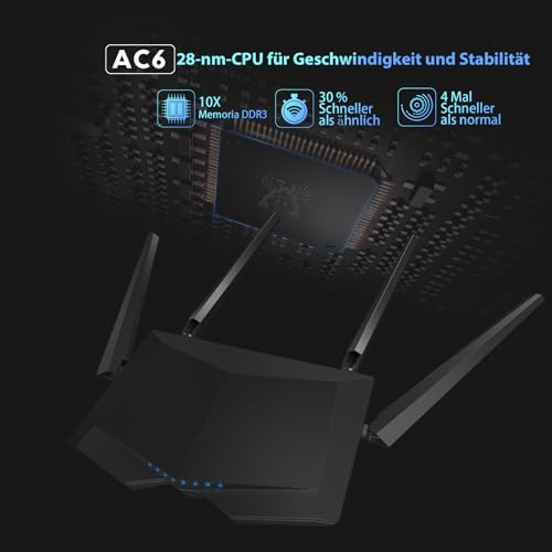 Tenda AC6 Dualband WLAN Router mit 5GHz und 867 Mbit/s