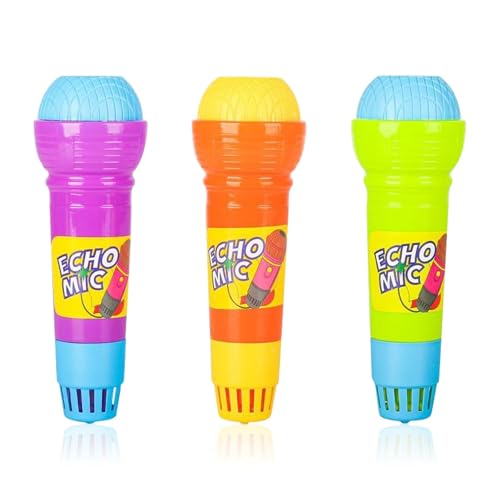 Henyall 2 Pcs Echo Microphone Battery-Free Singing Toy Prop Fun Voice Amplifier & Karaoke Toy for Children Party Supply Accessory for Kids & Adults