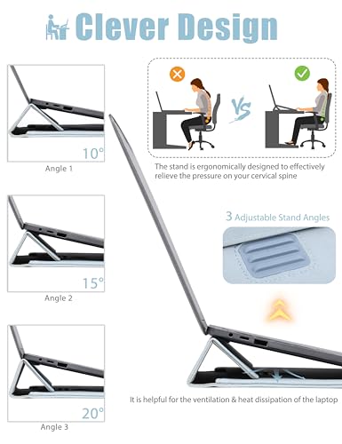 HYZUO 13.3-14 Inch Laptop Sleeve Case Bag with Adjustable Stand for MacBook Pro 14 M5/M4/M3/M2/M1 Pro/Max A3426 A3427 2026-2021 - Image 2