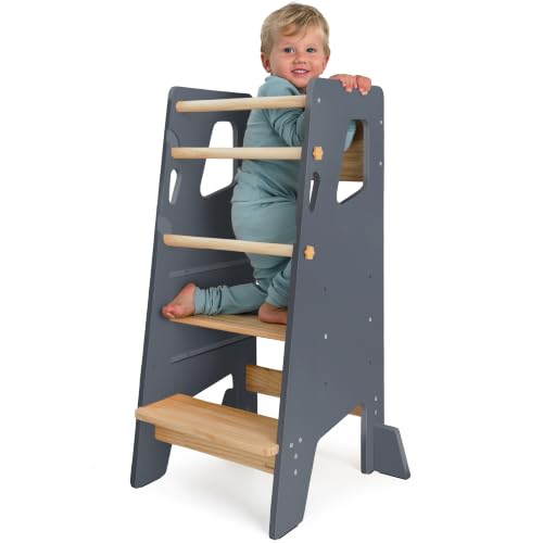 Toddler Standing Tower with 3 Safety Bars...