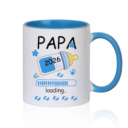 JXAXD Tasse à café en céramique pour papa 2026 Loading, cadeau pour futurs papas, cadeau pour futurs parents, futur père, cadeau de grossesse, tasse à café en...