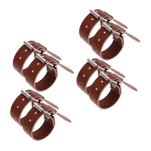 Toddmomy 8pcs Adjustable Bicycle Basket Straps Sturdy PU Leather Belts for Bikes Convenient Front Organizer Straps for Various Basket Easy Installation and Maintenance