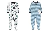 Carter's Pack de 2 pijamas de forro polar para bebé (4T, oso polar/animales)