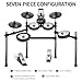 MOSEN Electric Drum SetMesh Drum Pads, Phone Holder, Sticks, Headphones, USB MIDI, Kick Pedal, 195+ Sounds and 25 Drum Kits for Beginner MED-X3S