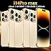 ABUSVEX Original Back Glass Replacement for iPhone 14 Pro Max All Carriers with Pre-Installed Adhesive and Repair 14 Pro Max Tool(Gold)