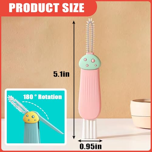 Image of Cup Lid Gap Cleaning Brush 3PCS Bottle Brushes 3 in 1 Cup Lid Gap Cleaner Crevice Cleaning Brush Home Kitchen Crevice Cleaning Tools (3PCS Style 2)