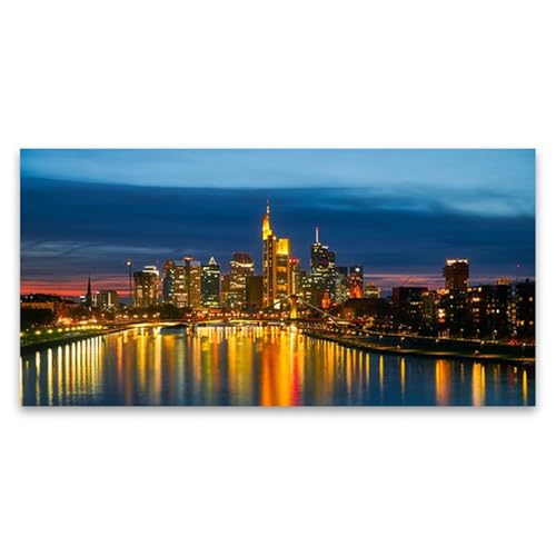 Broderie Diamant Grand Format 50x100cm DIY : Kit Complet Point de Croix Villes et Ponts