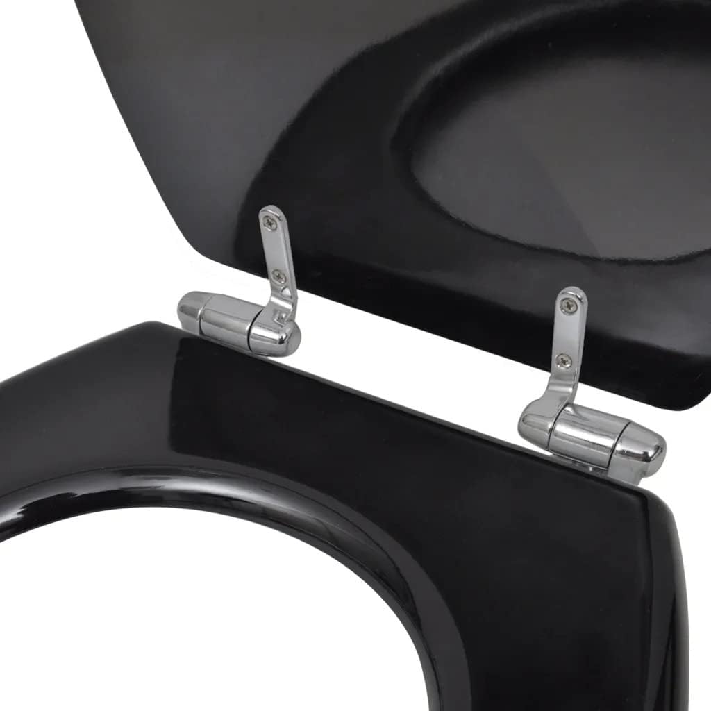 Toilet Seat Lid With Soft Close Design Black