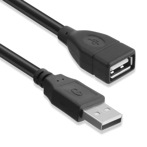 teasteam USB 3.0 Extension Cable 5m Supports 5Gbps High Speed Type A Male to A Female Data Transfer Extender Plug and Play for Keyboard Disk Mouse Hard Drive Laptop Printer (Black 5M)