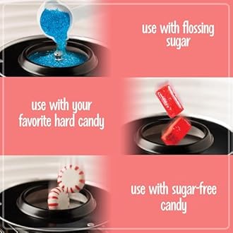 Nostalgia Cotton Candy Machine - Retro Cotton Candy Machine for Kids with 2 Reusable Cones, 1 Sugar Scoop, and 1 Extractor Head – Red