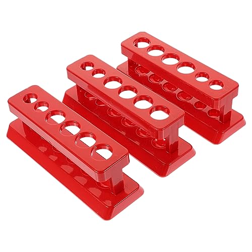 HOLIDYOYO 3Pcs Test Tube Rack Plastic Tube Holder Stand for School Experiments Lightweight Portable Design Easy to Carry for Science Teaching Activities