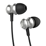 UiiSii US60 Bamboo Earphones In-ear Earbuds Headphones with Microphone Corded Headset (Black)