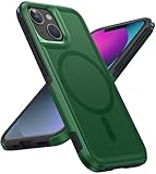 FNTCASE for iPhone 13 Mini Case: iPhone 12 Mini Case Dual Layer Magnetic Phone Cases Compatible with Magsafe Military Grade Drop Bumper Tough Protective Cell Phone Cover (DarkGreen)