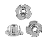 Stainless Steel 1/4 T-Nuts –4 Prong Tee Nut with 1/4-20 Threads for Indoor or Outdoor use with...