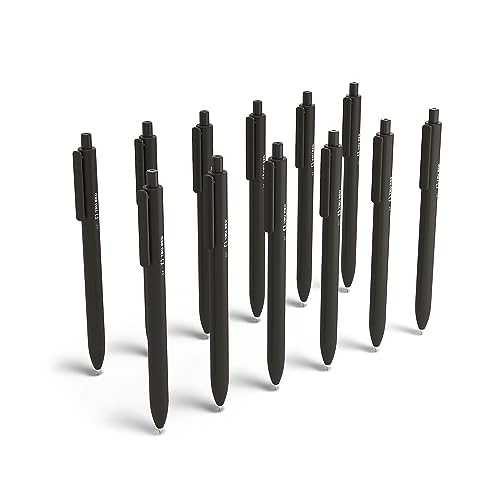 Image of TRU RED Retractable Gel Pens, Medium Point 0.7mm, Black Ink, 24 Pack - Quick‑Dry Pens for Office & Classroom Stocking