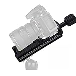 LICAEVEY 100mm Camera Rail Nodal Slide, Aluminum Alloy Tripod Slider with Quick Release Anti-Slip Clamp for Photography Alignment Panorama Macro,10kg Load