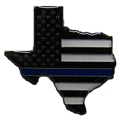 JumpingLight State of Texas USA Thin Blue Line Bike Motorcycle Hat Cap Lapel Pin - Quality Flags