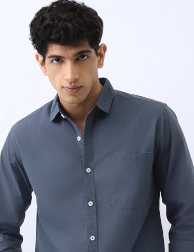 Image of Urbano Fashion Men's Cotton Full Sleeve Regular Fit Casual Solid Shirt