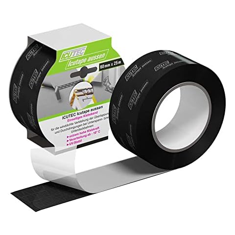 ICUTEC 012 6096 Icutape Outside, 60 mm Width, 25 m Length, Black Cover